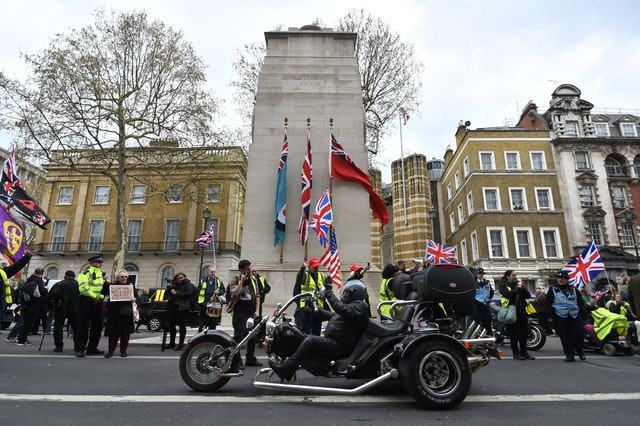 Bikers protest against the Bloody Sunday prosecution of Soldier F in London